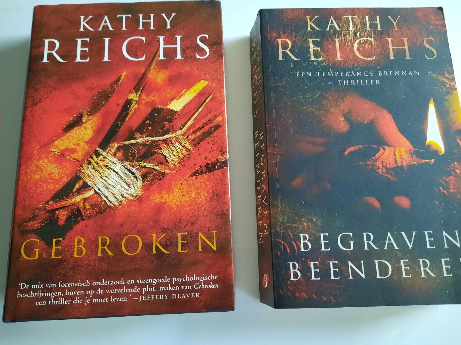 2x Temperence Brennan Thriller Kathy Reichs samen voor 9 eur, Ophalen of Verzenden, Zo goed als nieuw