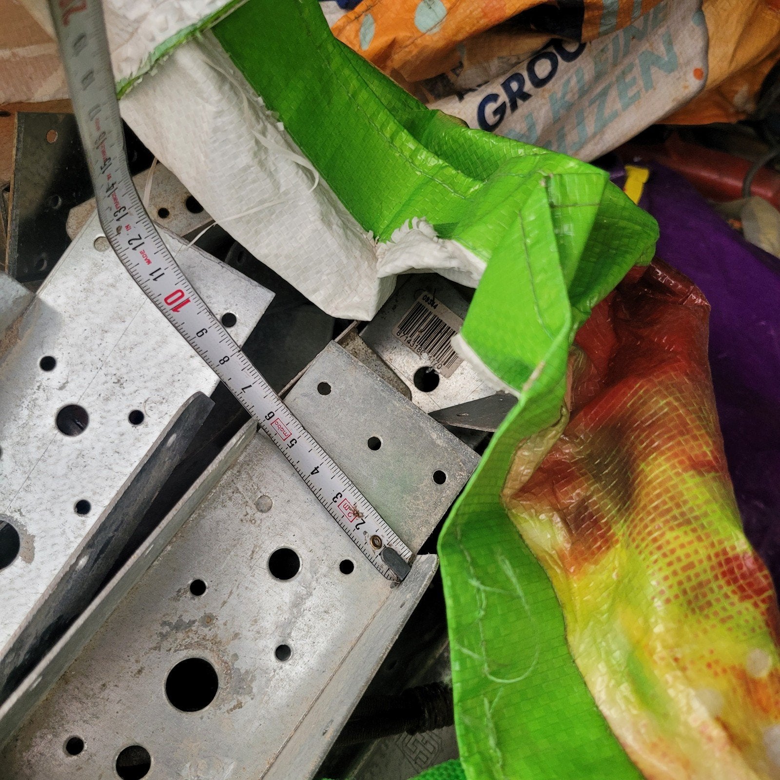 Metalen hoekbeugels ongv 20 stuks/ balkdragers, Ophalen of Verzenden, Gebruikt, 100 tot 250 mm, Overige typen