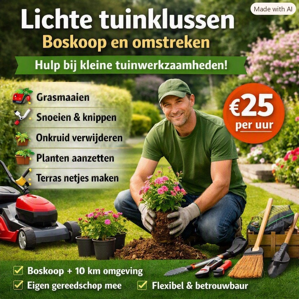 Tuinhulp aangeboden, Tuinonderhoud of Snoeiwerk