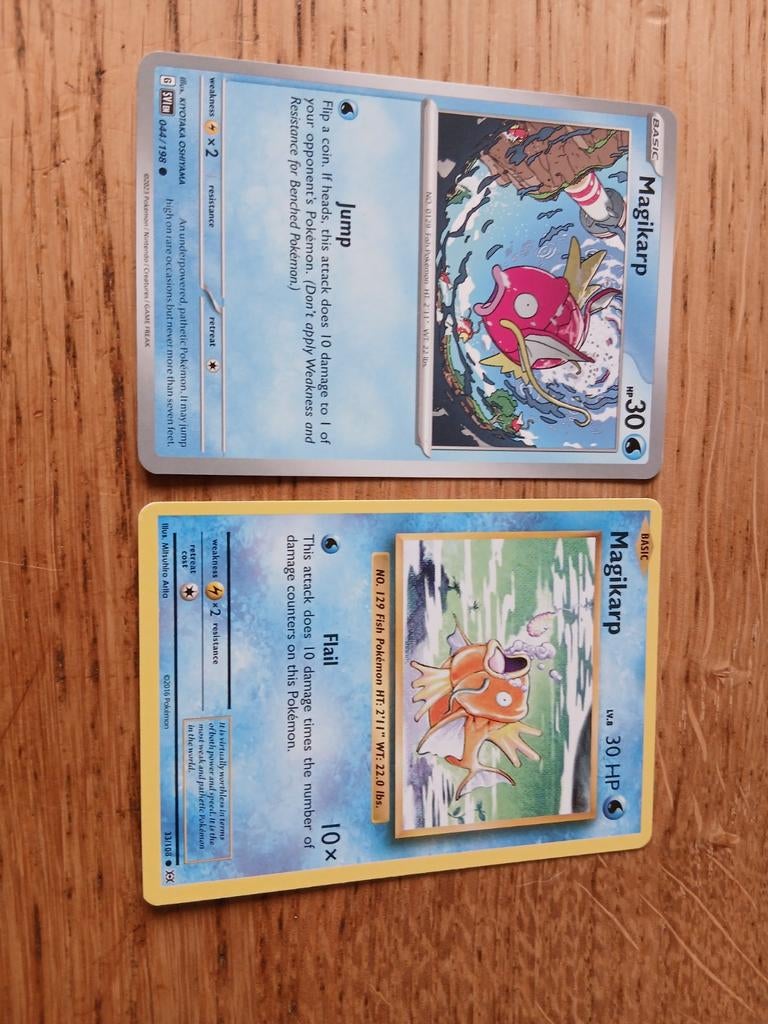Magikarp Pokémon Kaarten - 2 stuks, Hobby en Vrije tijd, Verzamelkaartspellen | Pokémon, Ophalen of Verzenden, Gebruikt, Meerdere kaarten