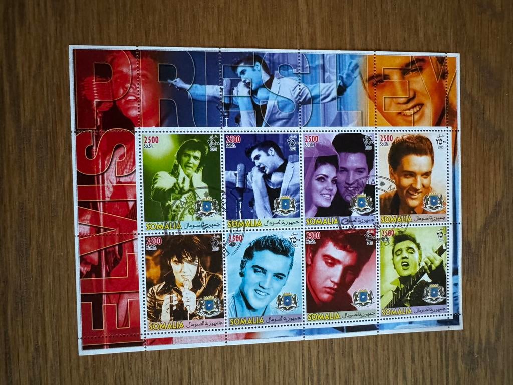 Somalie blok Elvis Presley, Ophalen of Verzenden, Gestempeld