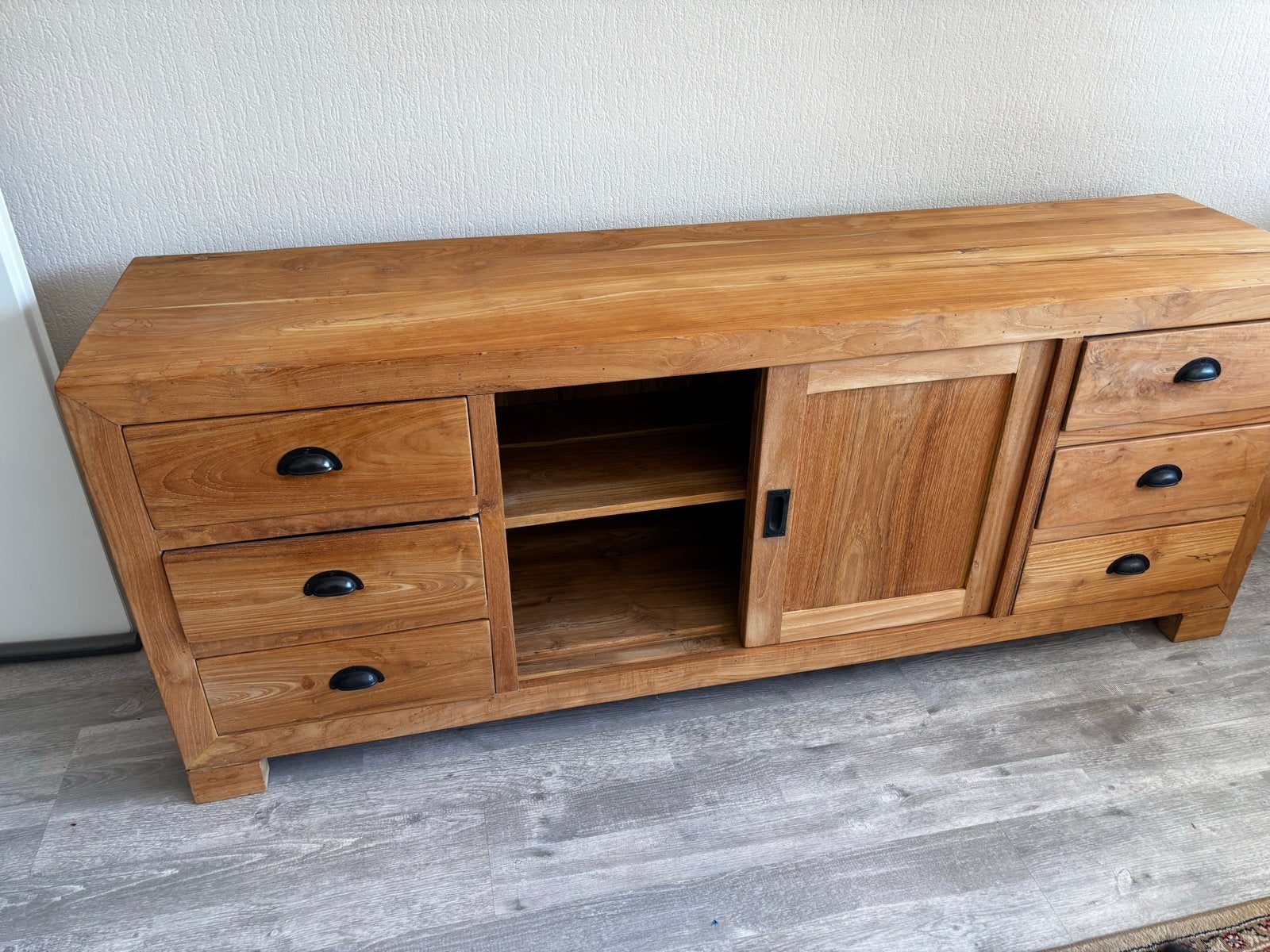Licht beuken dressoir kast voor televisie - 180x70x45 cm, Ophalen, Gebruikt, 150 tot 200 cm, Minder dan 100 cm