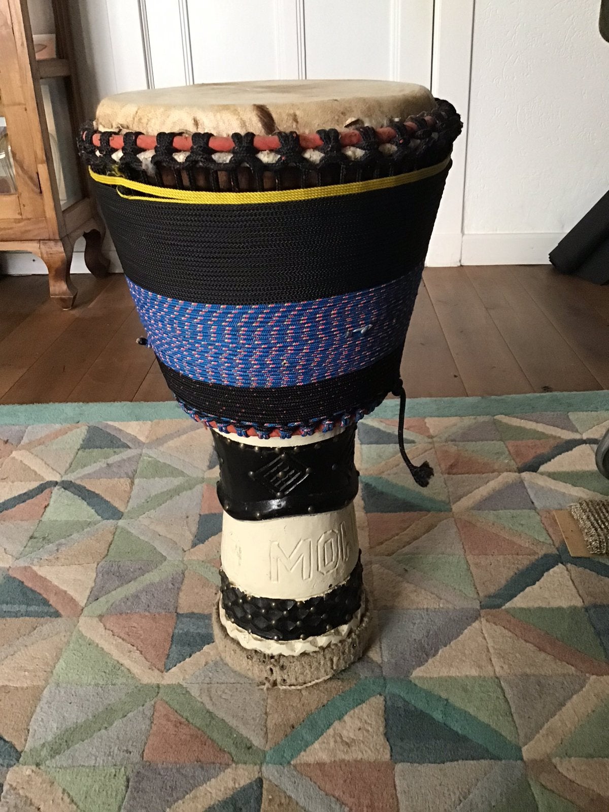 Djembe trommel, Ophalen, Gebruikt, Trommel