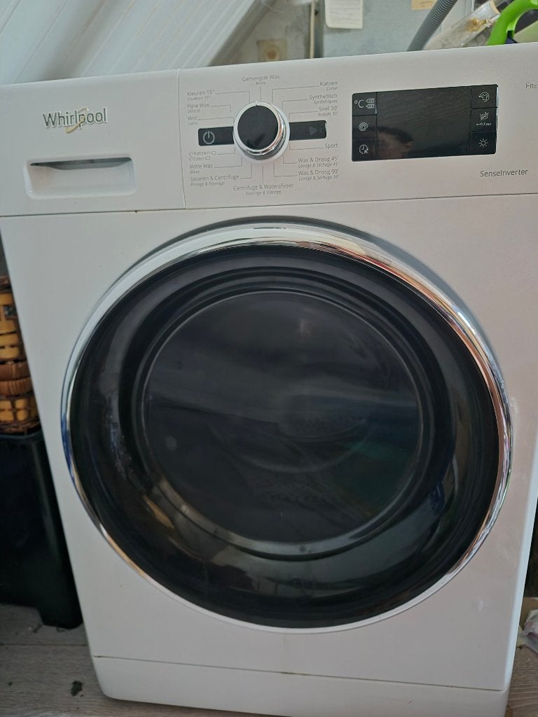Whirlpool was- droogcombinatie nieuwe onderdelen!, Ophalen, Gebruikt, 85 tot 90 cm