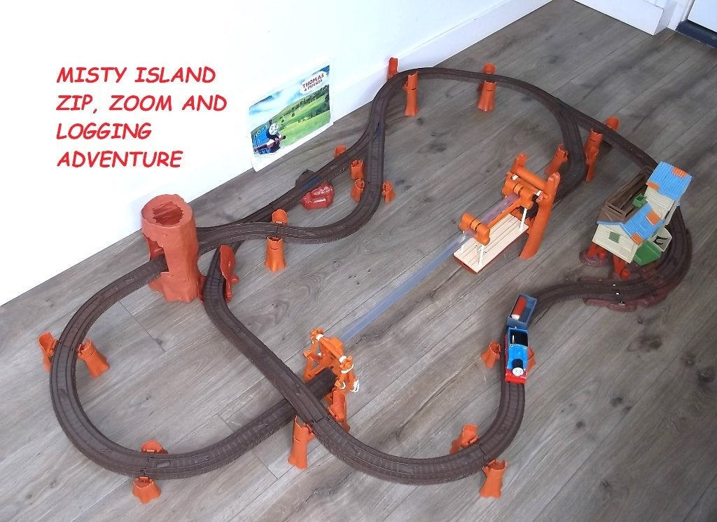 Trackmaster Thomas de Trein Misty Island Zip,Zoom Logging, Ophalen of Verzenden, Zo goed als nieuw