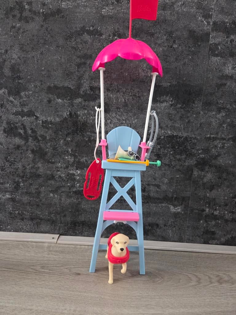Grote Barbie set: poppen, kleding, keuken en paard, Ophalen of Verzenden, Gebruikt, Meisje