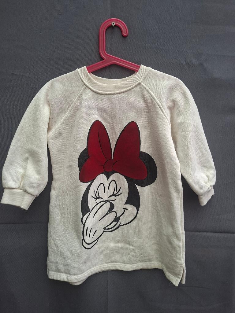 Zara Disney Minnie Mouse sweatjurk ecru maat 98 nette staat, Anneonline, Steenbergen, Meisje, Shop@wesell4u.nl