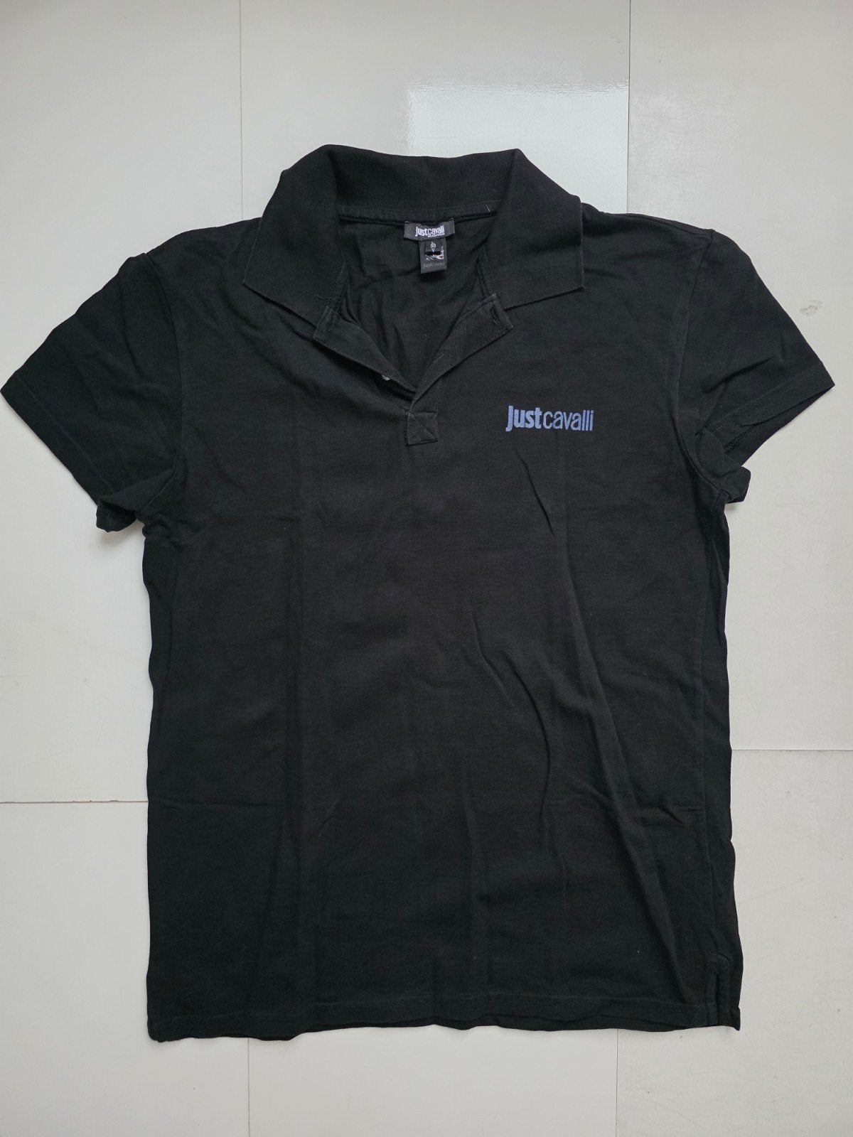 Just Cavalli beachwear polo tshirt maat L zwart, Kleding | Heren, Ophalen of Verzenden, Gedragen, Zwart
