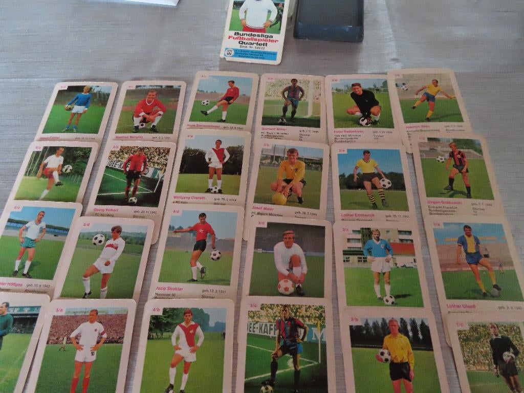 Kwartet Bundesliga Fusballspieler, Verzamelen, Speelkaarten, Jokers en Kwartetten, Ophalen of Verzenden, Zo goed als nieuw, Kwartet(ten)