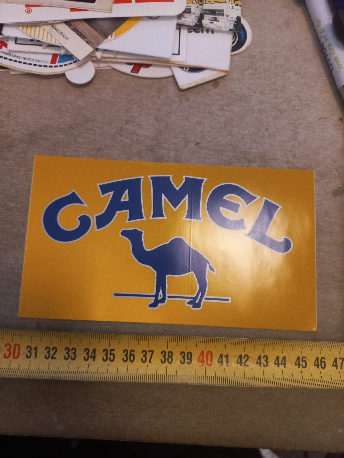 Vintage Camel sticker - Groot formaat, Ophalen of Verzenden, Gebruikt, Merk