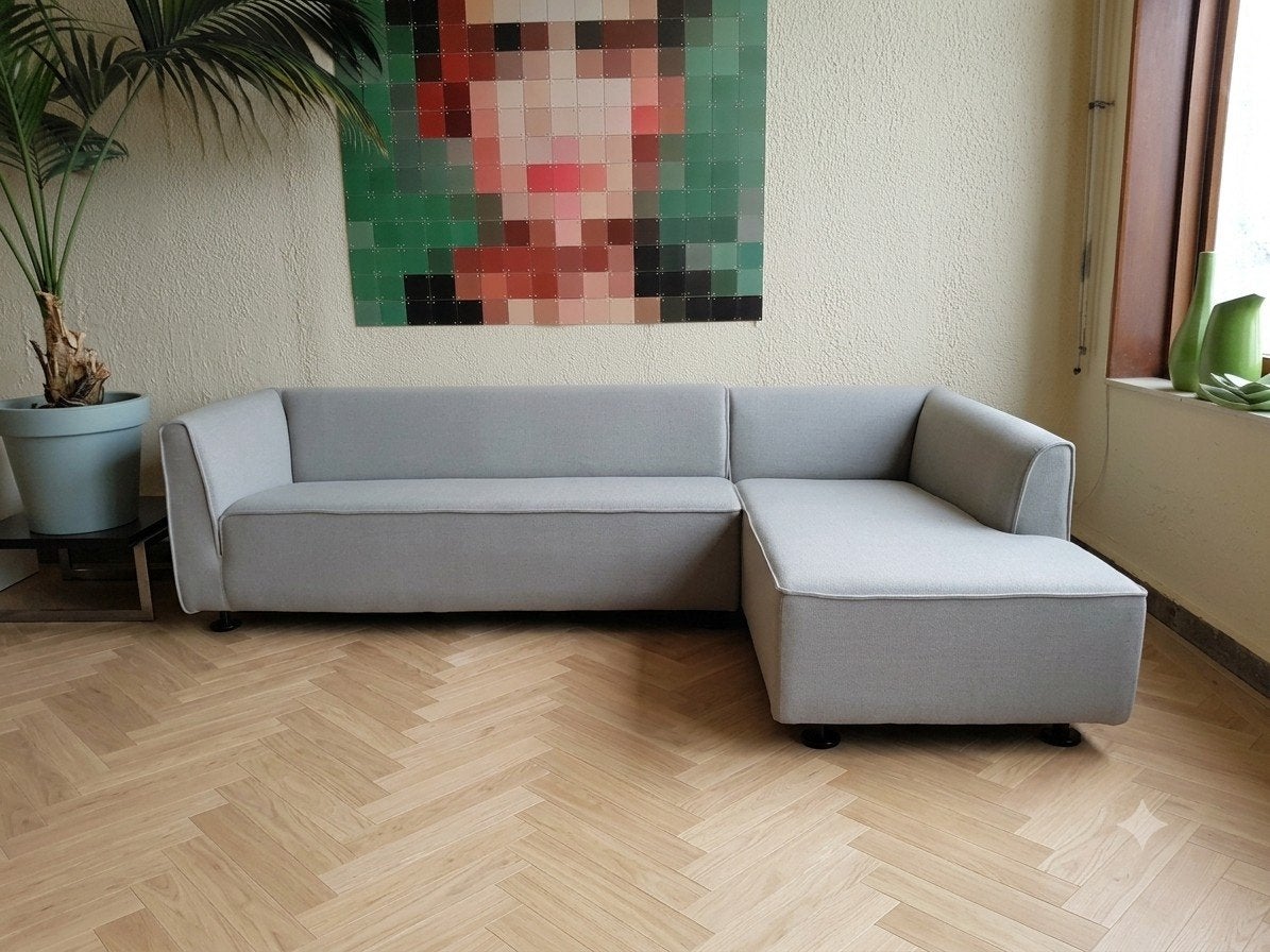 Gelderland 4800 | Hoekbank | Grijs | Opnieuw bekleed