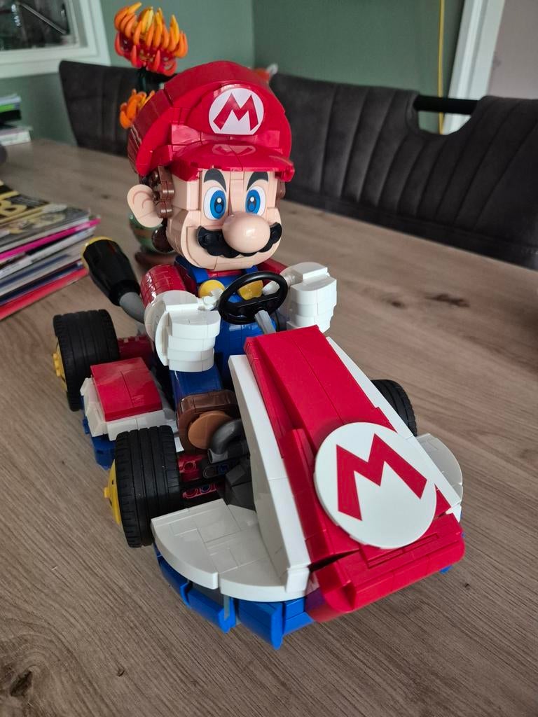 LEGO Super Mario Mario Kart – Mario en standaardkart, Compleet, Lego, Ophalen of Verzenden, Zo goed als nieuw