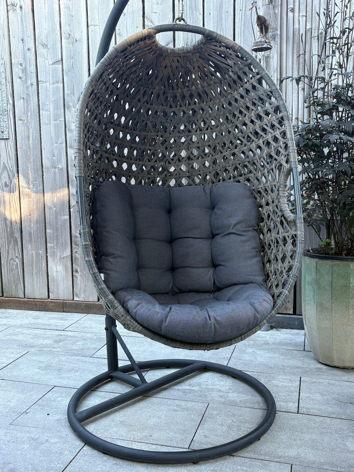 Hartman Montego Hangstoel Ei-vormig met Kussens., Ophalen, Gebruikt, Wicker