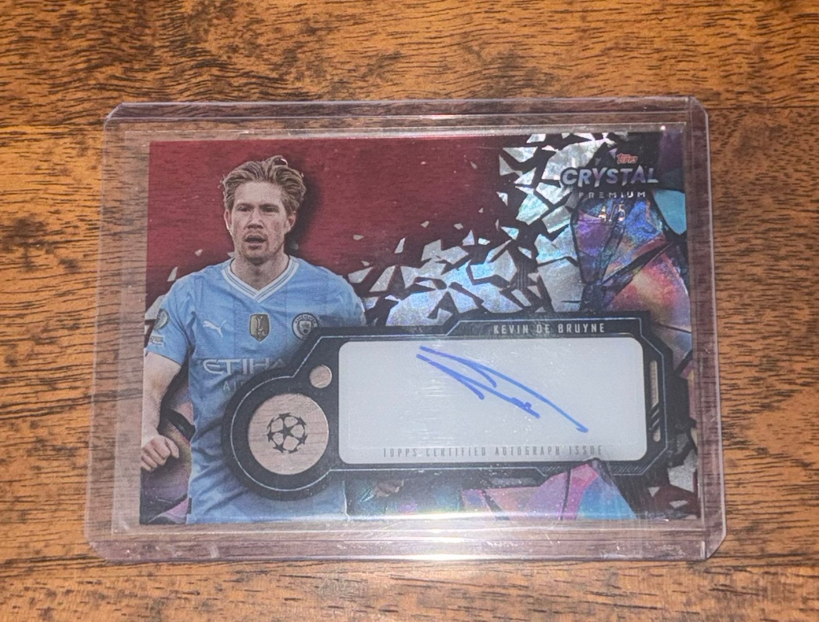 Kevin De Bruyne 4/5 Crystal Autograph Topps Crystal Premium, Ophalen of Verzenden, Zo goed als nieuw, Plaatje