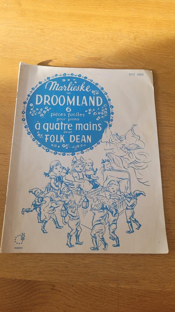 Quatre mains pianoboek voor beginners Marlieske in Droomland, Ophalen of Verzenden, Gebruikt, Les of Cursus, Klassiek