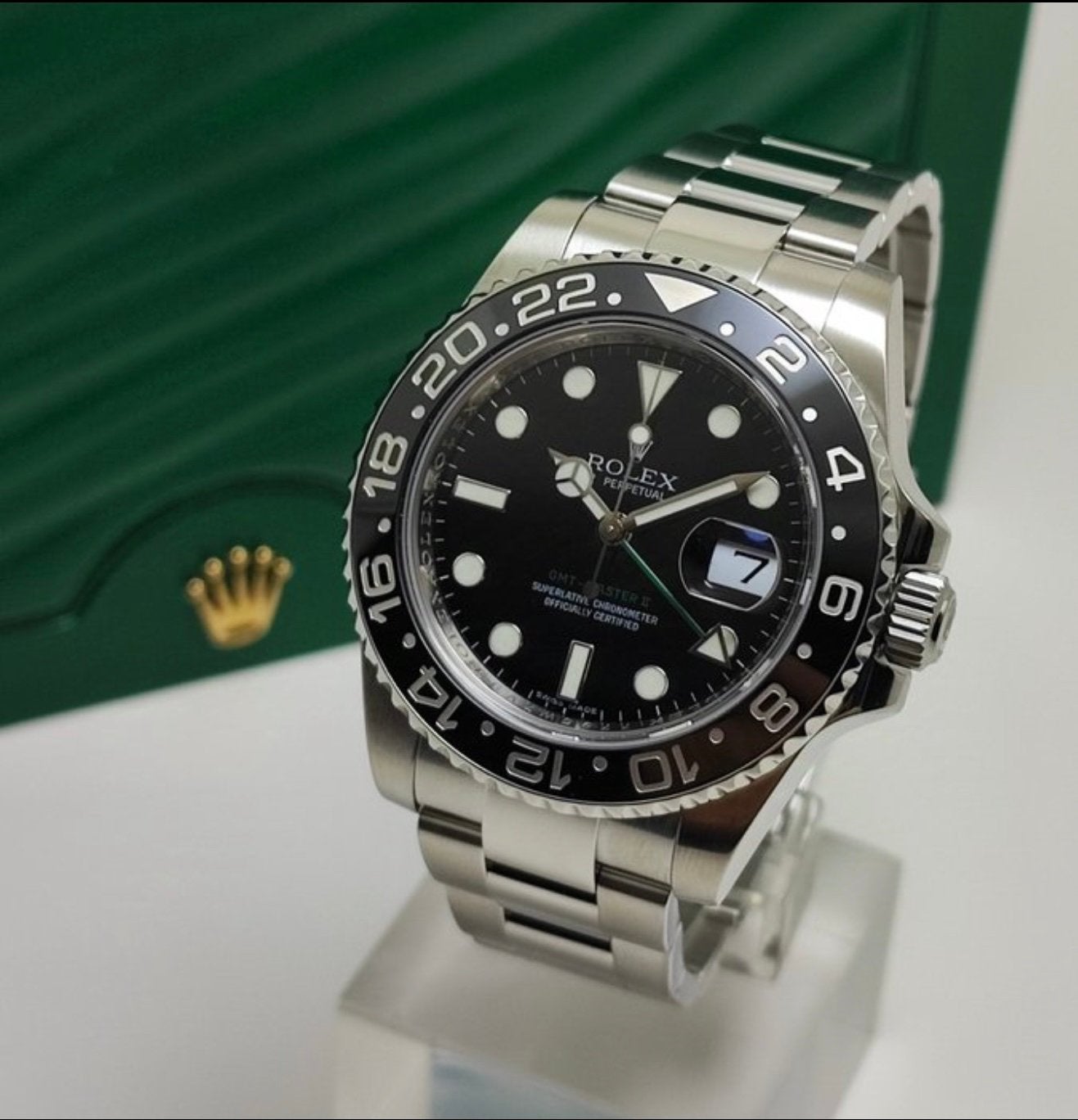 Rolex GMT master II - 116710LN, Ophalen of Verzenden, Zo goed als nieuw, Staal, Rolex