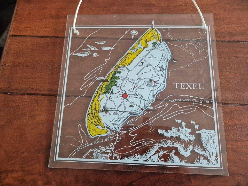 Raamhanger - glas Texel, Huis en Inrichting, Woonaccessoires | Wanddecoraties, 30 cm, Gebruikt, 30 cm, Meerkleurig