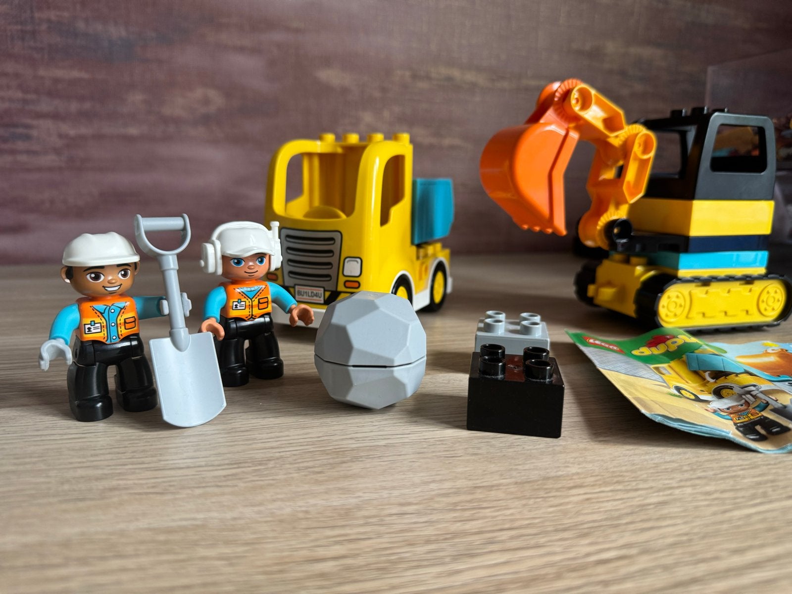 Lego Duplo Bouwplaats met Graafmachine en Vrachtwagen 10931, Ophalen of Verzenden, Zo goed als nieuw, Overige merken