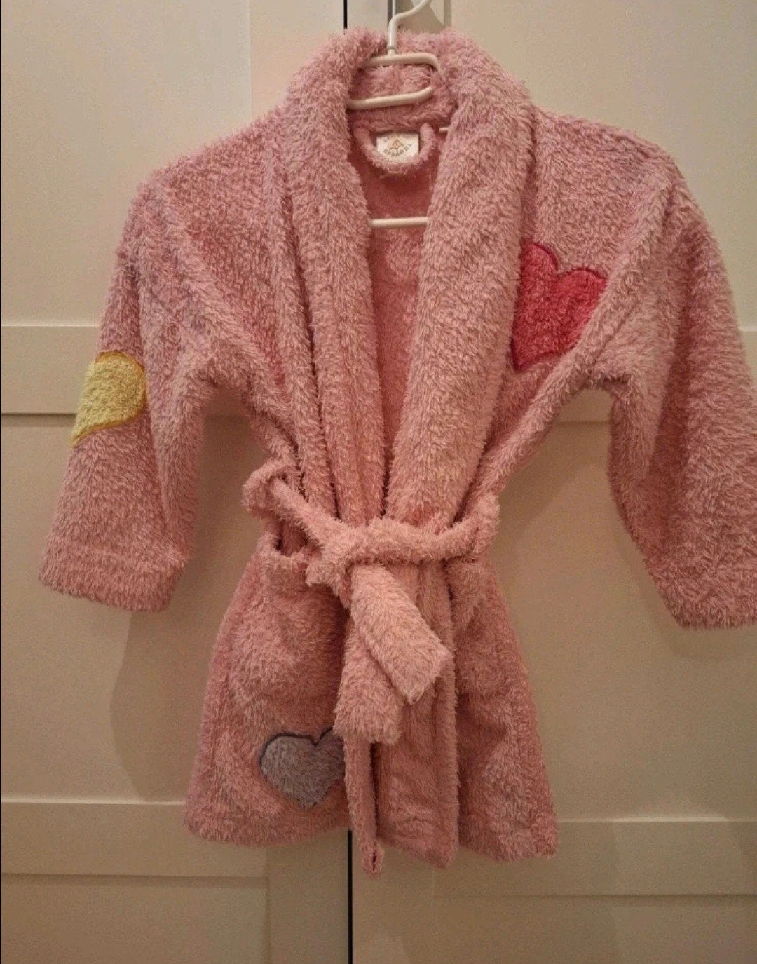 Aegean Apparel roze badjas met hartjes - Maat 116, Ophalen of Verzenden, Zo goed als nieuw, Aegean, Meisje