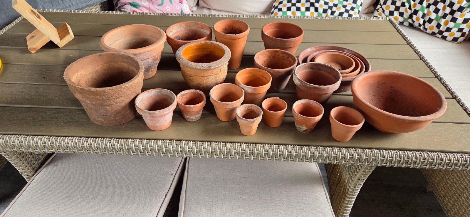 terracotta bloempotten en schalen, Tuin en Terras, Gebruikt, Rond, Ophalen of Verzenden, Terracotta