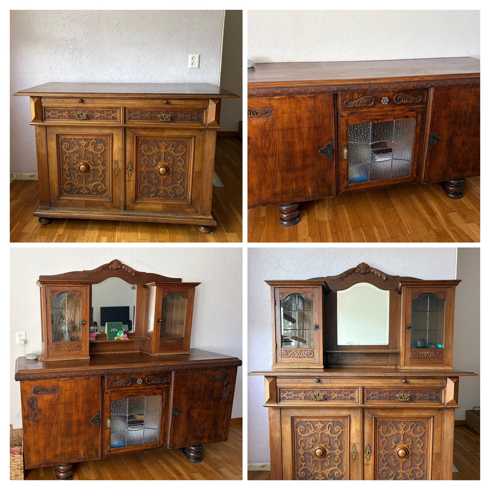 Dressoir, buffetkast en een losse opzetkast, Ophalen