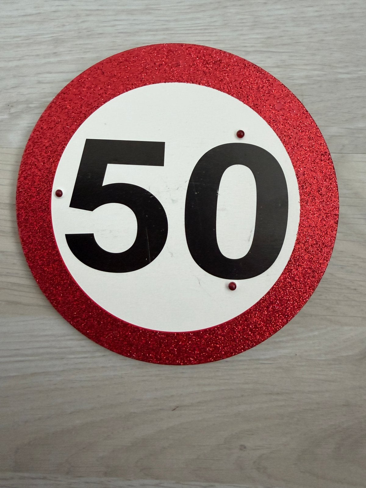 Broche 50 jaar!, Ophalen of Verzenden, Zo goed als nieuw, Versiering, Abraham of Sarah
