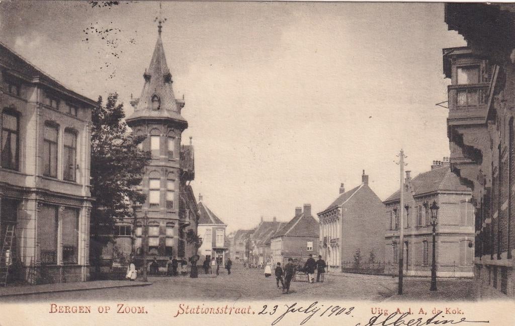 Bergen op Zoom, Station, 1902., Verzenden, Voor 1920, Gelopen, Noord-Brabant