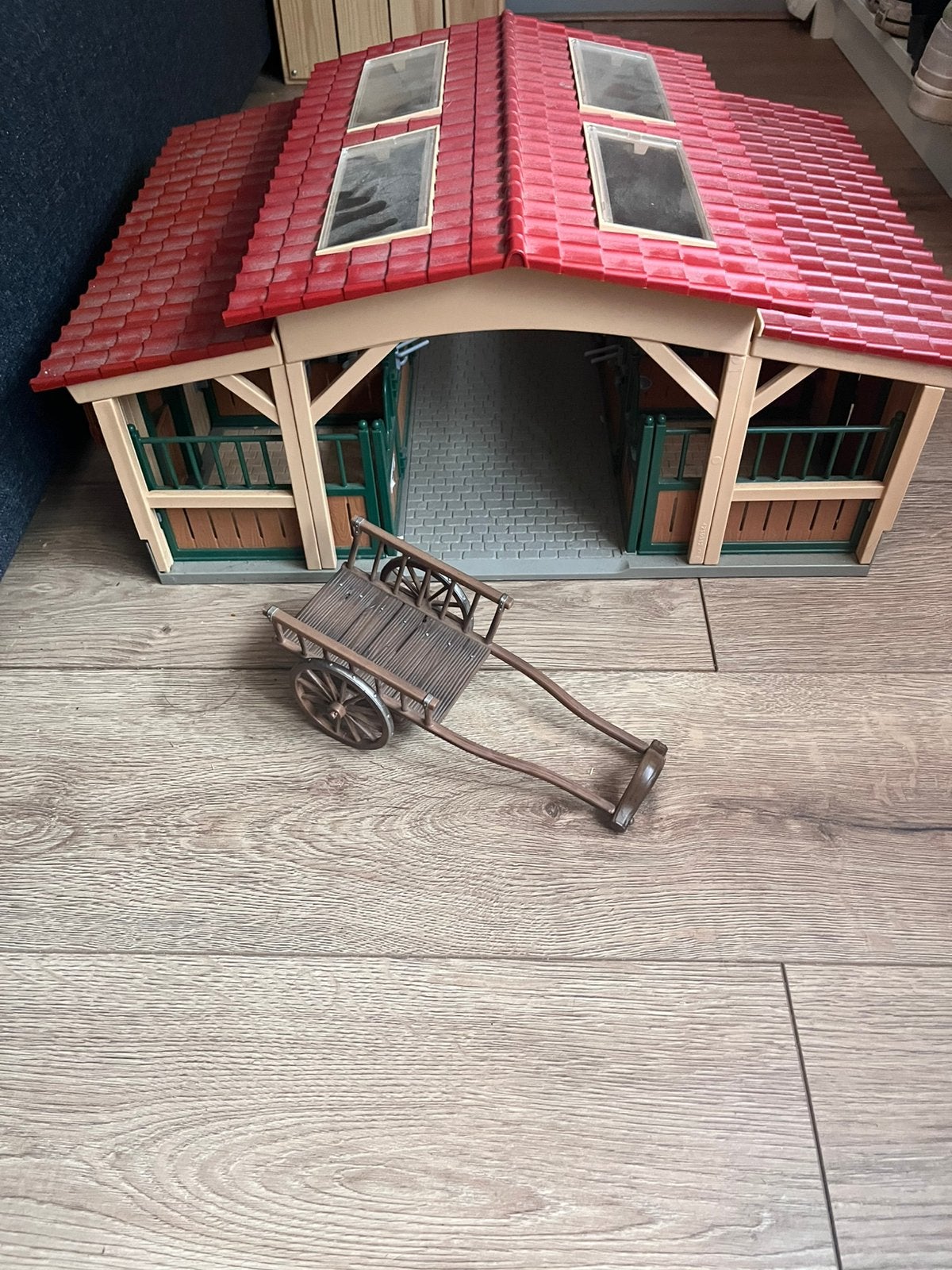 Schleich paardenstal met menwagen, Kinderen en Baby's, Speelgoed | Overig, Ophalen, Jongen of Meisje