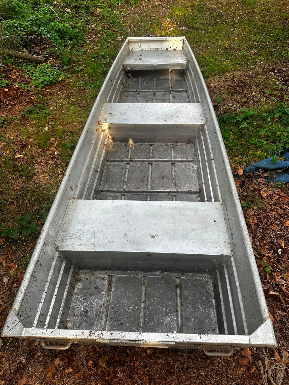 Aluminium platbodem  Visboot / Roeiboot, Ophalen, Gebruikt, Aluminium