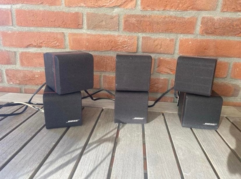 Bose Acoustimass Cube Speakers - Zwart, Audio, Tv en Foto, Luidsprekers, Ophalen, Gebruikt, Front, Rear of Stereo speakers, Bose