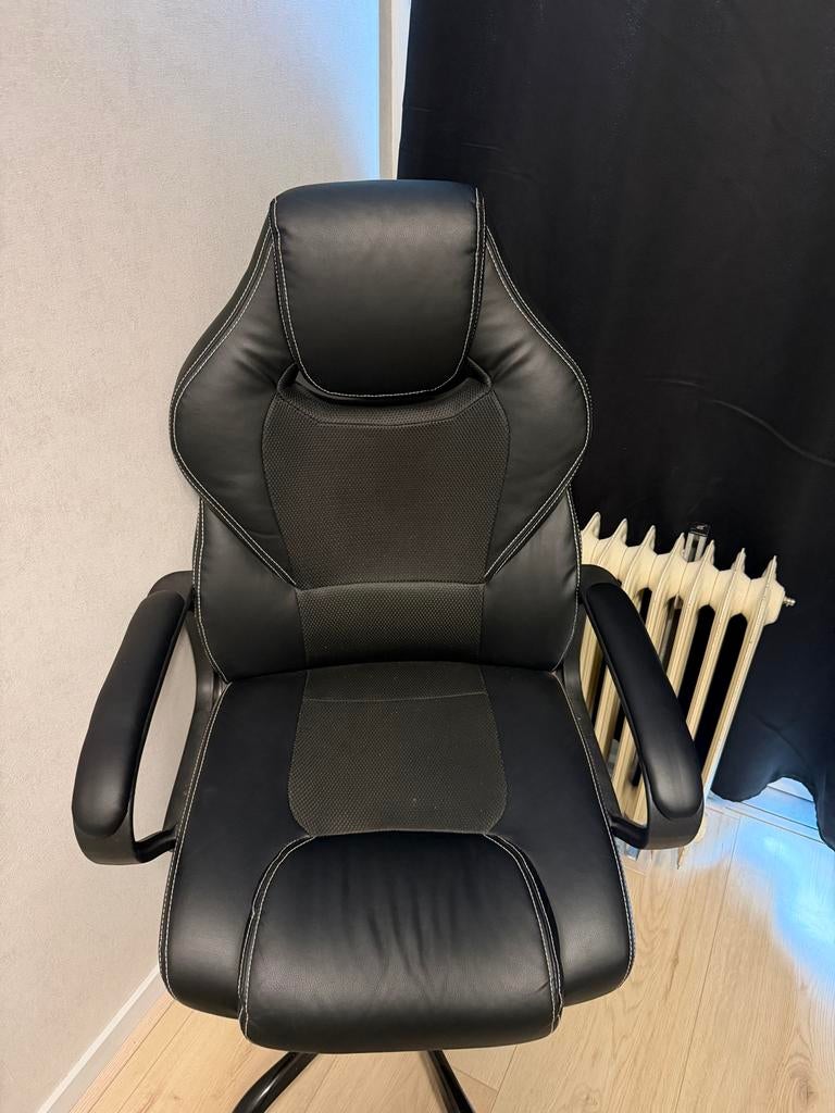 Zwarte Gaming Bureaustoel - Ergonomisch en Comfortabel, Gebruikt, Zwart, Ophalen of Verzenden, Bureaustoel