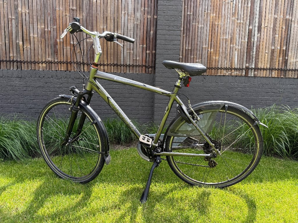 Trek Navigator T600 – Comfortabele hybride fiets 55 cm frame, Gebruikt, Velgrem, Versnellingen, 53 tot 57 cm