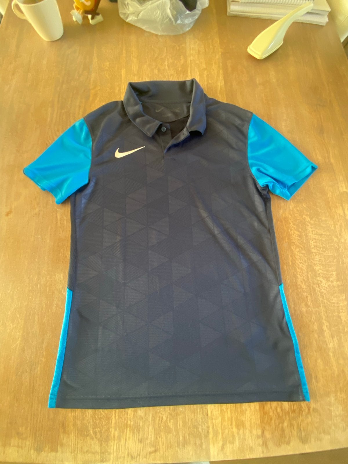 Nike Dri-Fit Golf Polo T-shirt - Grijs-Blauw Maat S, Ophalen of Verzenden, Zo goed als nieuw, Maat 46 (S) of kleiner, Grijs