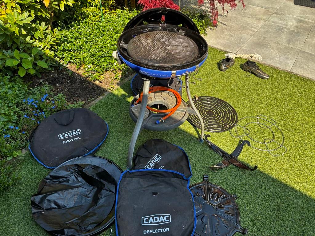 Cadac Carri Chef 50 met diverse accessoires, Tuin en Terras, Gasbarbecues, Ophalen, Zo goed als nieuw