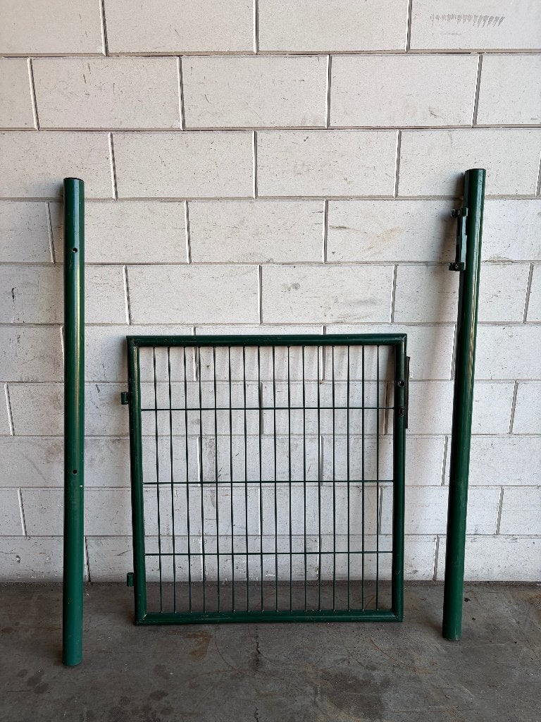 2e keus Enkele Tuinpoort 90 x 100 cm – Groen RAL6005, Ophalen, Minder dan 100 cm, 100 tot 150 cm, Zo goed als nieuw