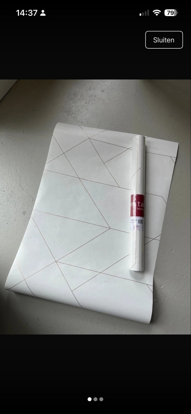 Esta Home Behang Grafisch Wit/Goud - 139143, Ophalen of Verzenden, Wit, Geometrisch, Esta Home