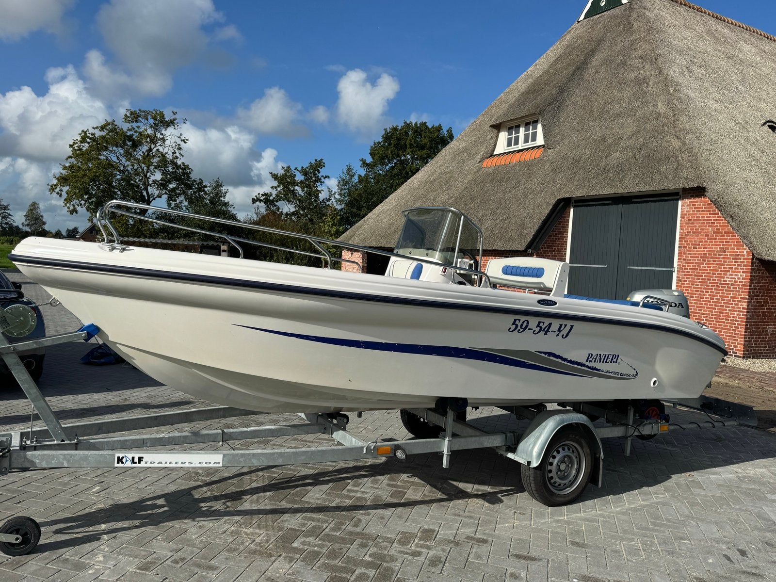 Ranieri Azzurra | Honda 4takt | Incl. trailer en zonnedek, Watersport en Boten, Ophalen, Overige merken, Gebruikt, Met afstandsbediening