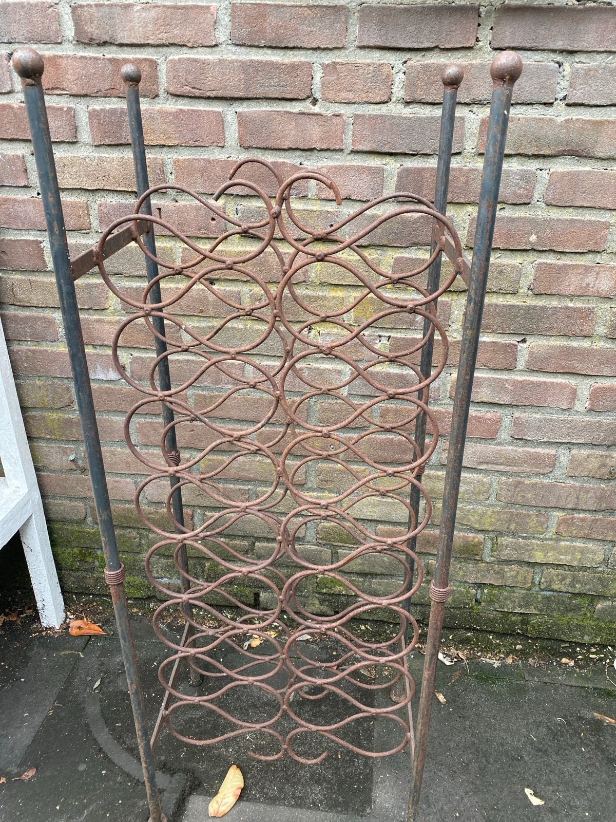 Antiek Wijnrek van Metaal - Ruimte voor 20 Flessen, Ophalen, Gebruikt, 15 tot 25 flessen, 75 – 100