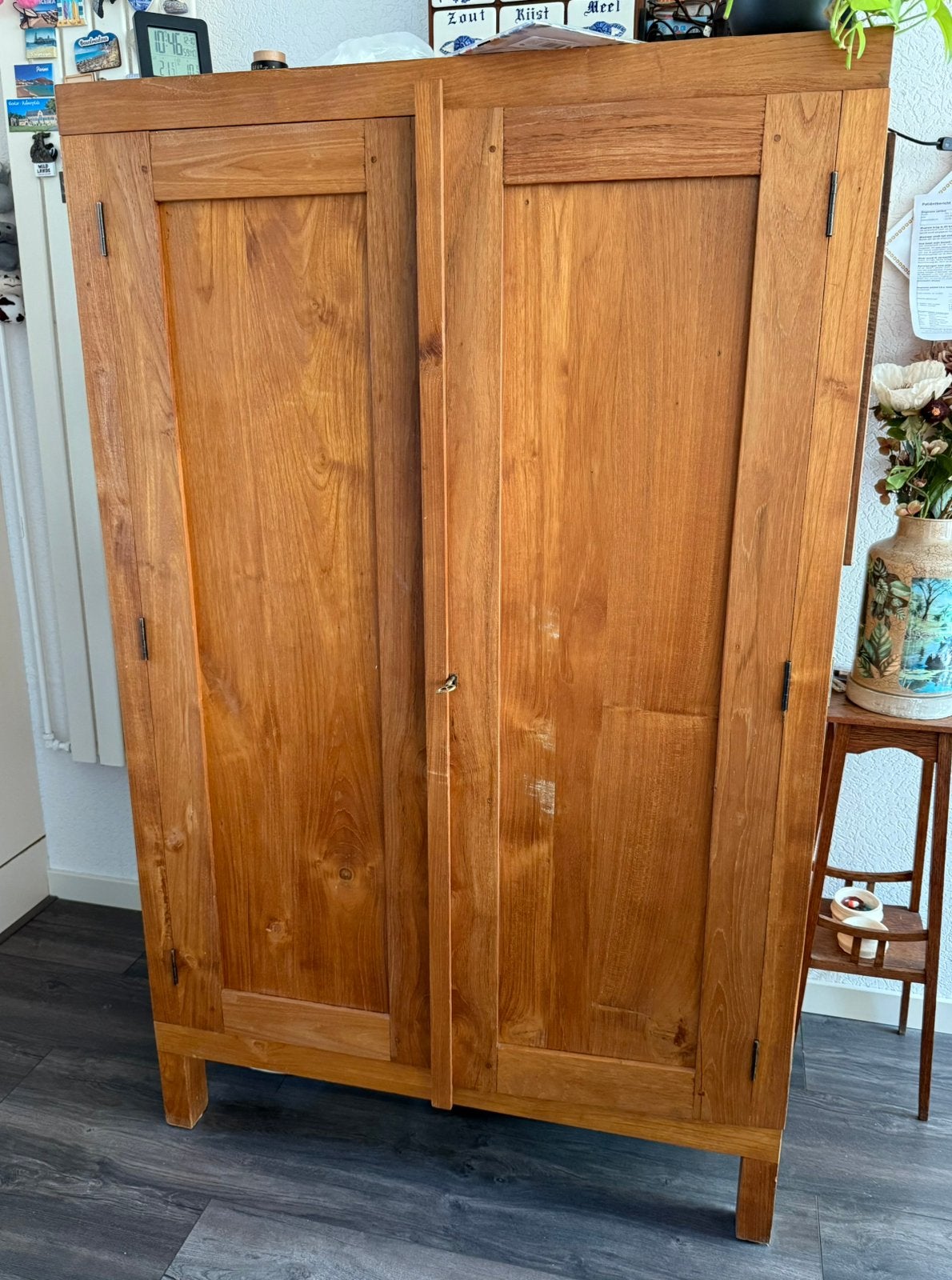 Teakhouten (computer) kast, Ophalen, Gebruikt, 70 tot 120 cm, 40 tot 80 cm