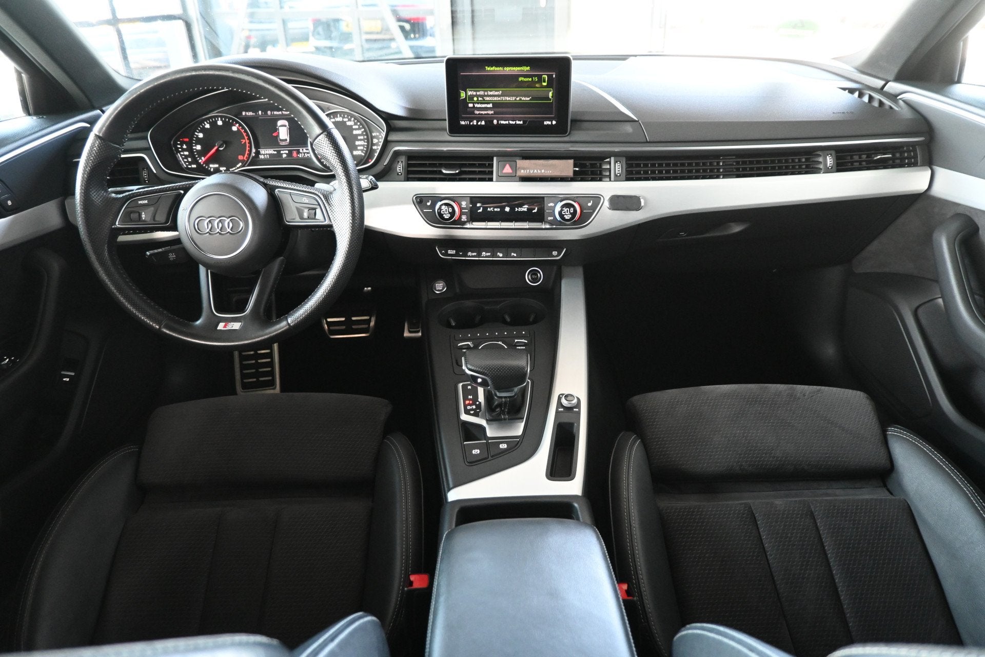 Audi A4 Avant 1.4 TFSI Sport S line edition Nap! Automaat Cl, Auto's, Gebruikt, 4 cilinders, Zwart, Origineel Nederlands