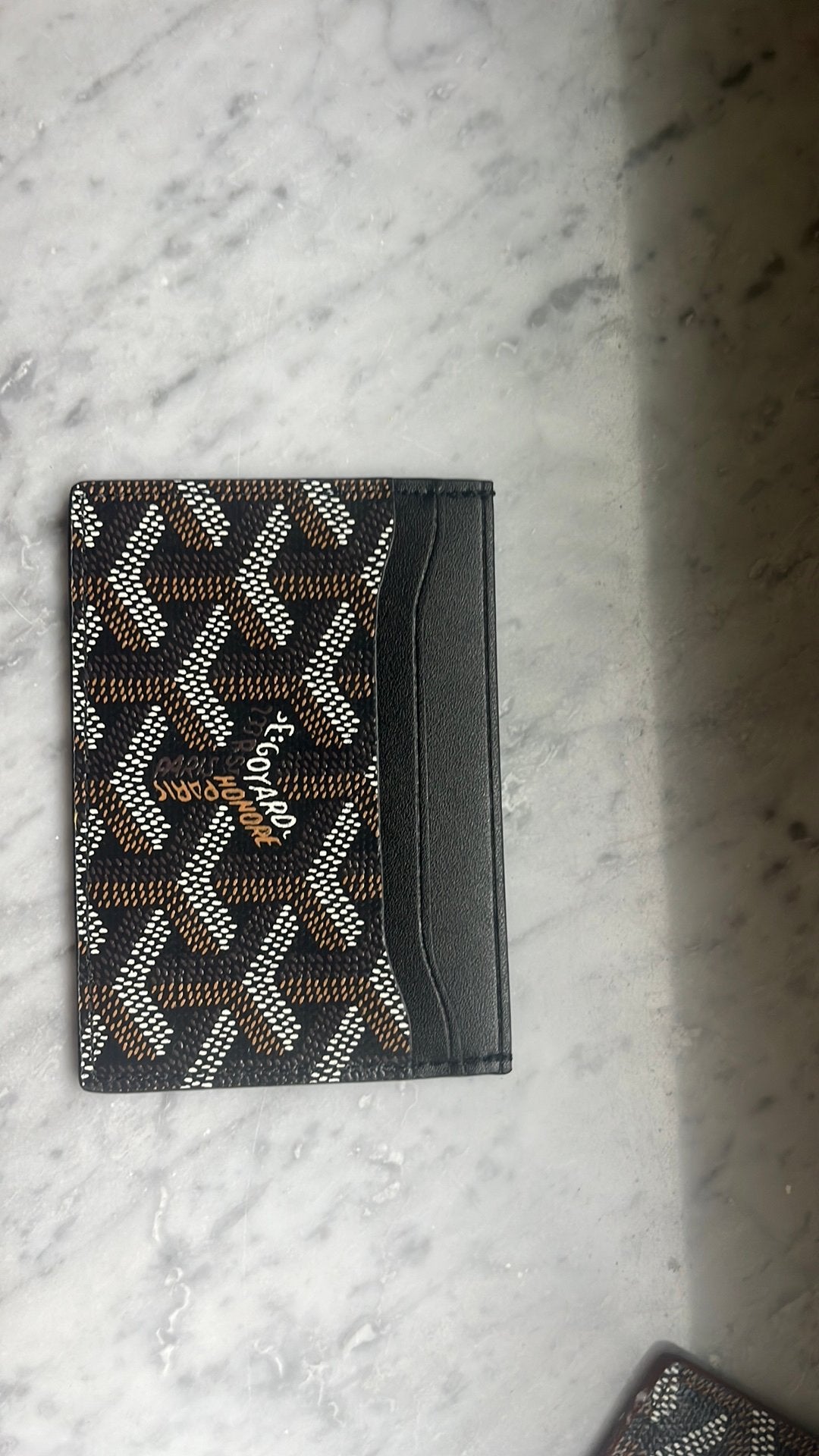 Goyard kaarthouder bruin/zwart, Overige merken, Zwart, Ophalen of Verzenden, Zo goed als nieuw