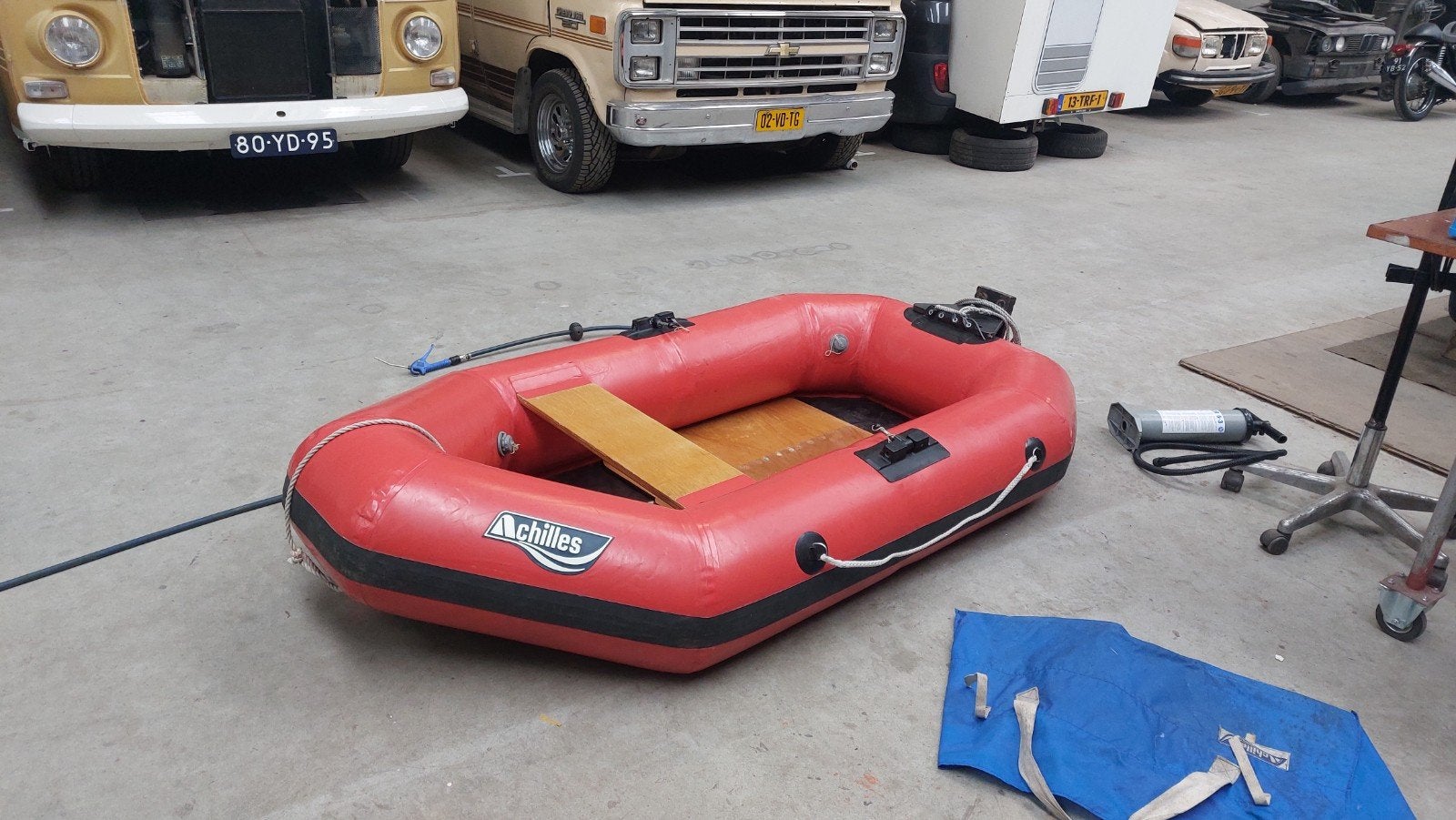 Achilles rubberboot - Achilles Dinghy LT-2 compleet, Aluminium, Gebruikt, Peddels, Ophalen