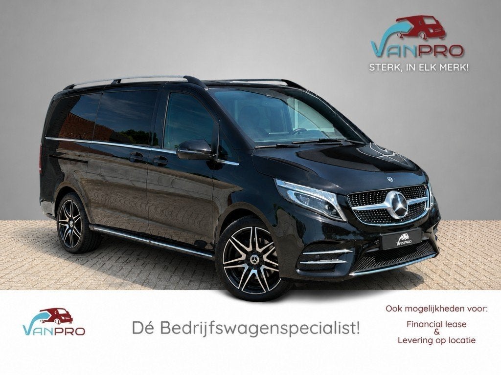 Mercedes-benz V-KLASSE V300d 239PK AMG 4-MATIC Dubbel Cabine, Auto's, Automaat, 2169 kg, 2000 kg, Zwart