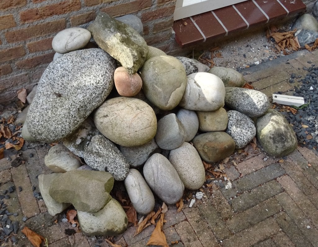 Vijverstenen – diverse formaten (natuurlijke ronde stenen), Ophalen, Overige materialen, Gebruikt, Kei