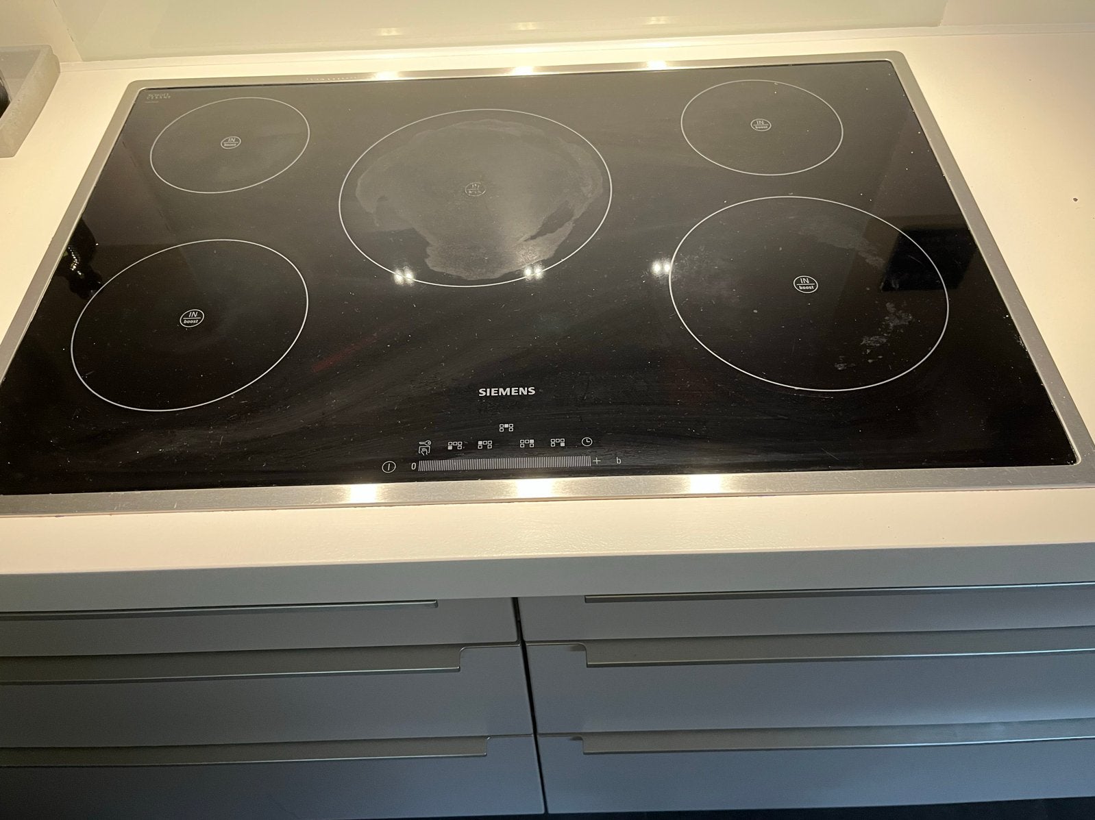 Siemens inductiekookplaat met  5 kookzones, Ophalen, Gebruikt, Inbouw, Inductie