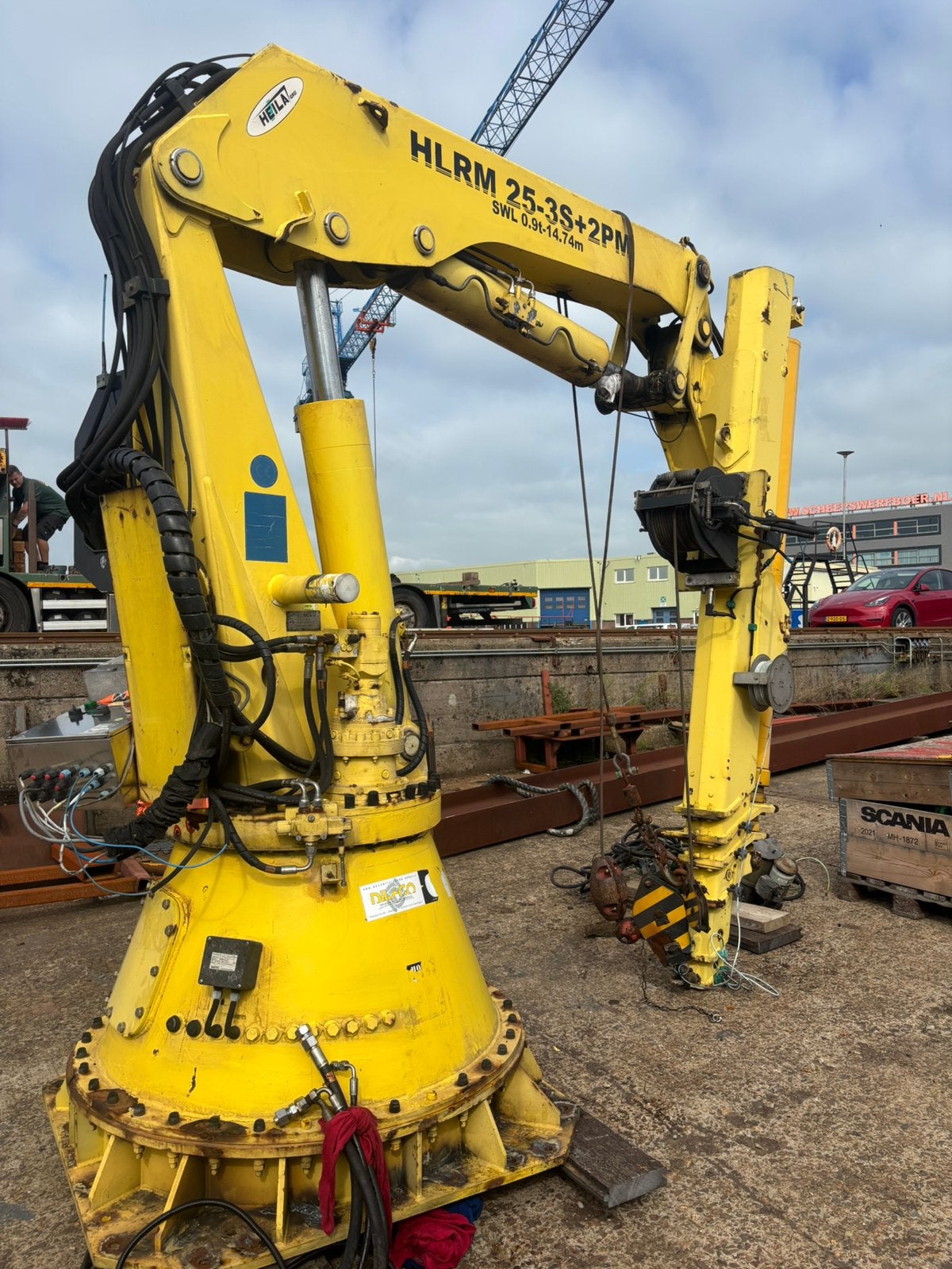 Heila HLRM 25 3S 2PM marine crane, Ophalen, Gebruikt, Diesel