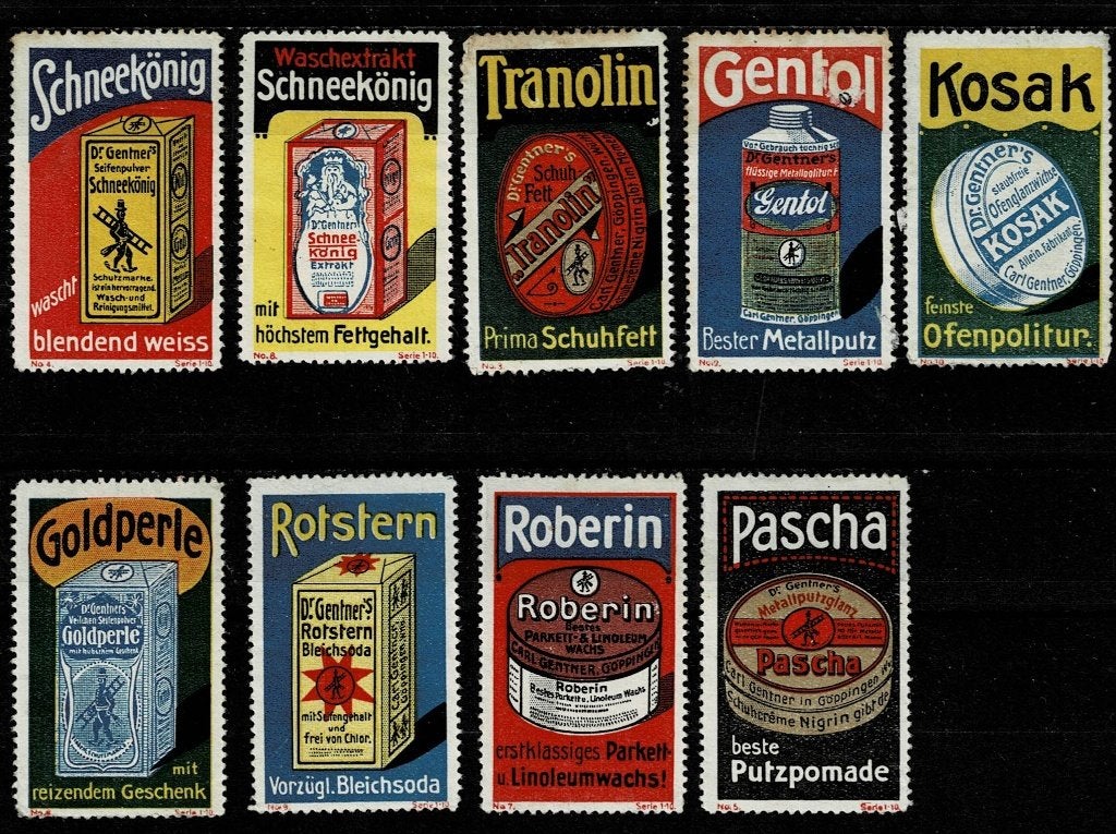 9 sluitzegels Duitsland DIVERSEN, Ophalen of Verzenden, Overige thema's