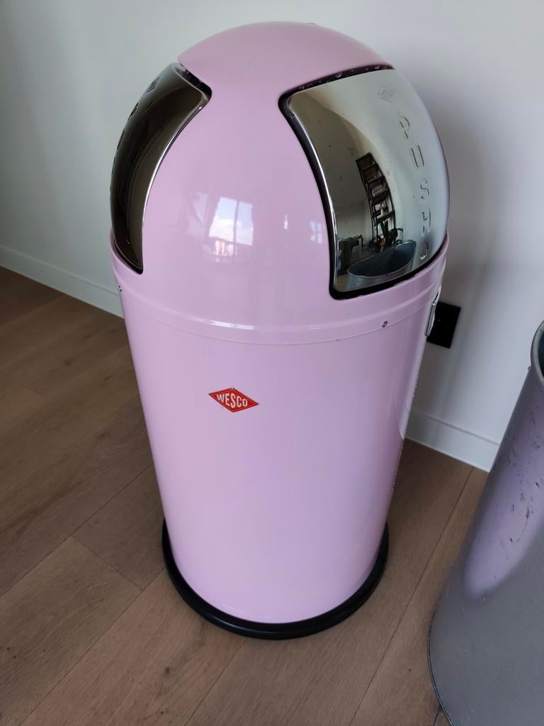 Wesco Push Boy Afvalemmer - Roze - 2 x 20 Liter, Ophalen, 40 liter of meer, Zo goed als nieuw, Metaal