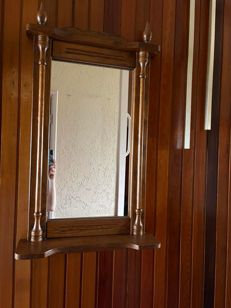 Mooie spiegel voor in gang met schapje, Ophalen, Rechthoekig, 50 tot 100 cm, Minder dan 100 cm