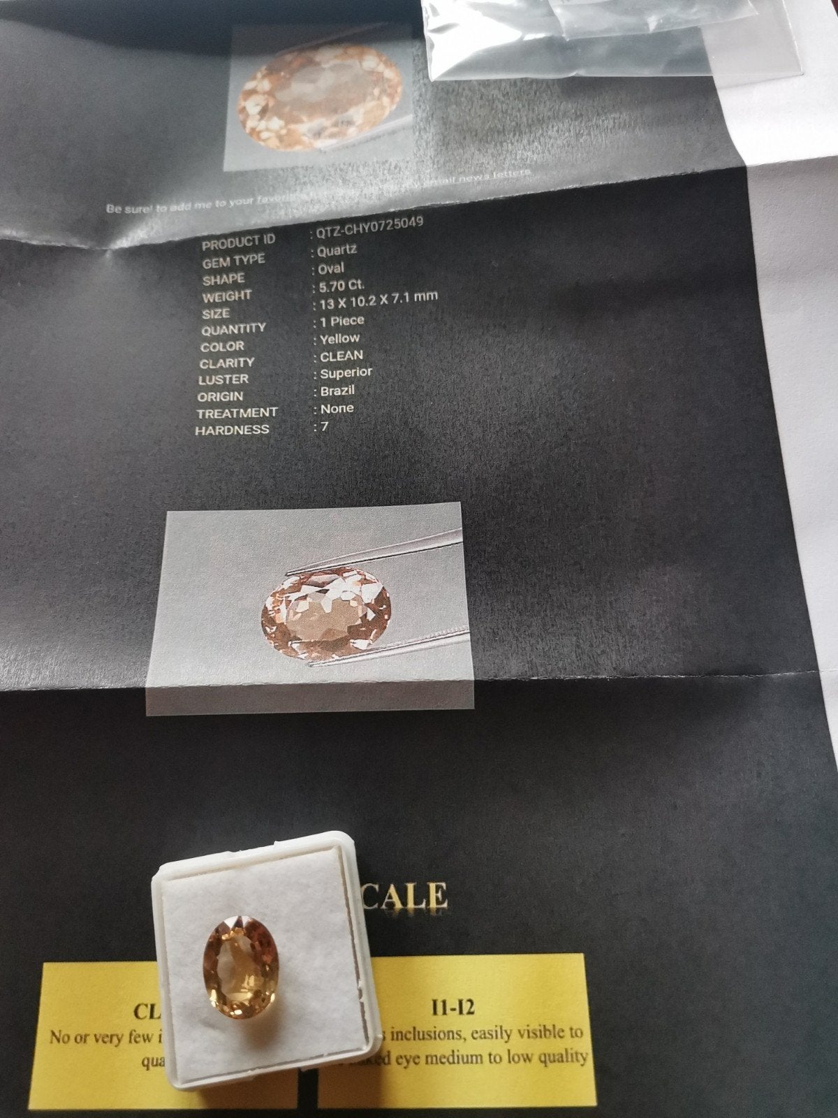 5.70ct Quartz, Verzenden